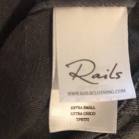 Rails Collins Jet Cobra Short Linen Blend Jacket In Jet XS Black Grey Pockets - Picture 13 of 14